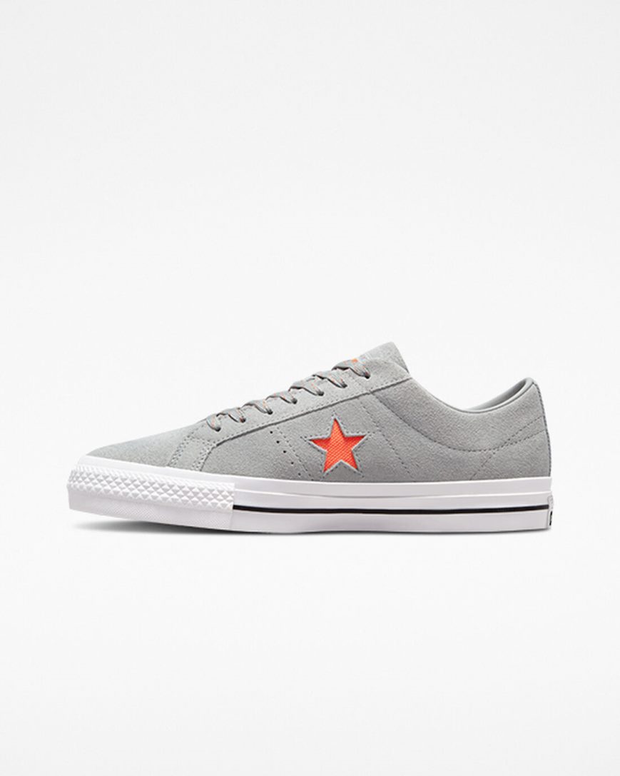 Tenis Skate Converse One Star Pro Masculino Cinzentas Laranja Branco | PT F0P8013